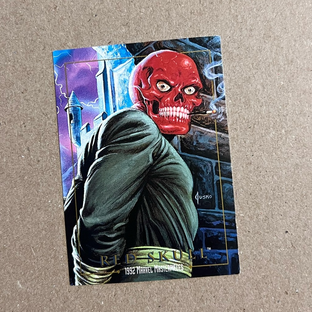 1992 SkyBox Marvel Masterpieces Red Skull #80 Trading Card